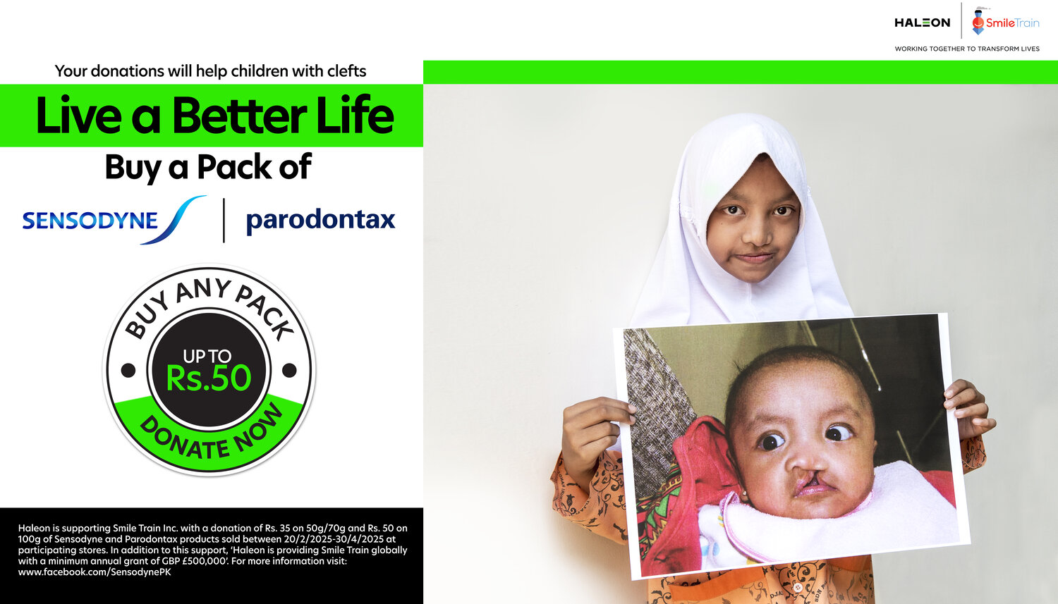 Haleon Pakistan and Smile Train Partner Again to Transform Lives with Life-Changing Cleft Surgery